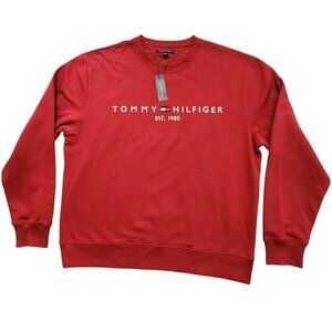 Tommy Hilfiger Men's Crew‎ Neck Essential Logo Pullover Fleece Sweatshirt Sz 2XL